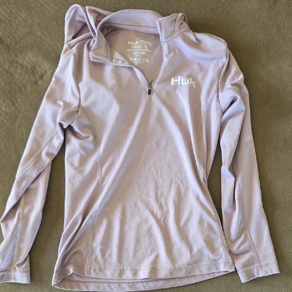 Huk Light Purple Quarter-Zip Pullover